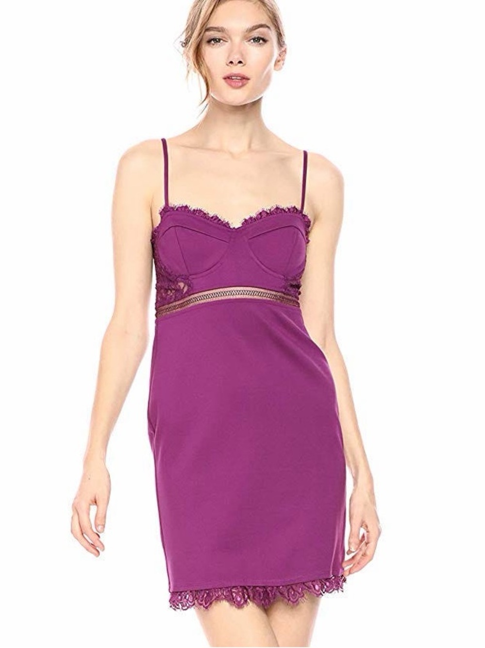 ASTR the Label Plum Purple Dream On Lace Mini Dress Size XS Chic Club Party